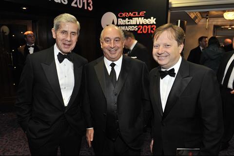 Sir Stuart Rose, Sir Philip Green and Sir Charles Dunstone